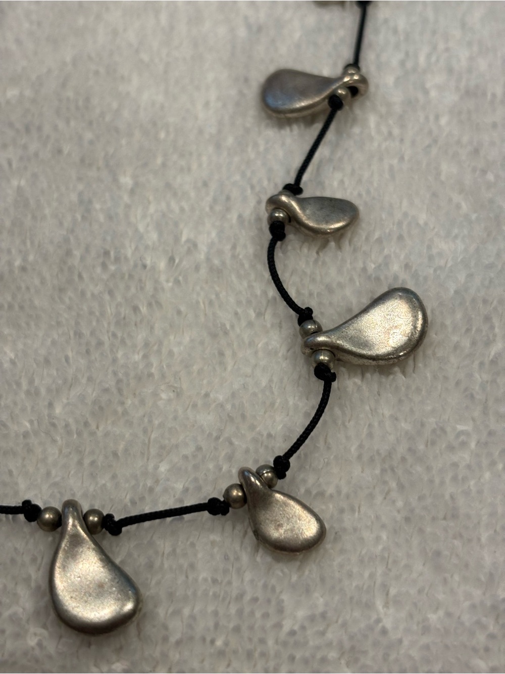 Sterling Silver Teardrop Necklace - Silver - Picture 2 of 3